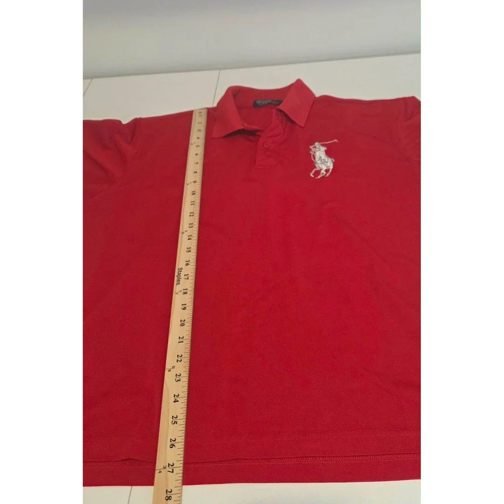 Polo Ralph Lauren Mens XXL Red Big Pony Embroidered Short Sleeve Polo Shirt 9